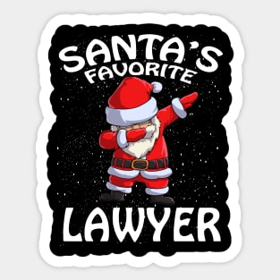 Santas Favorite Lawyer Christmas Sticker